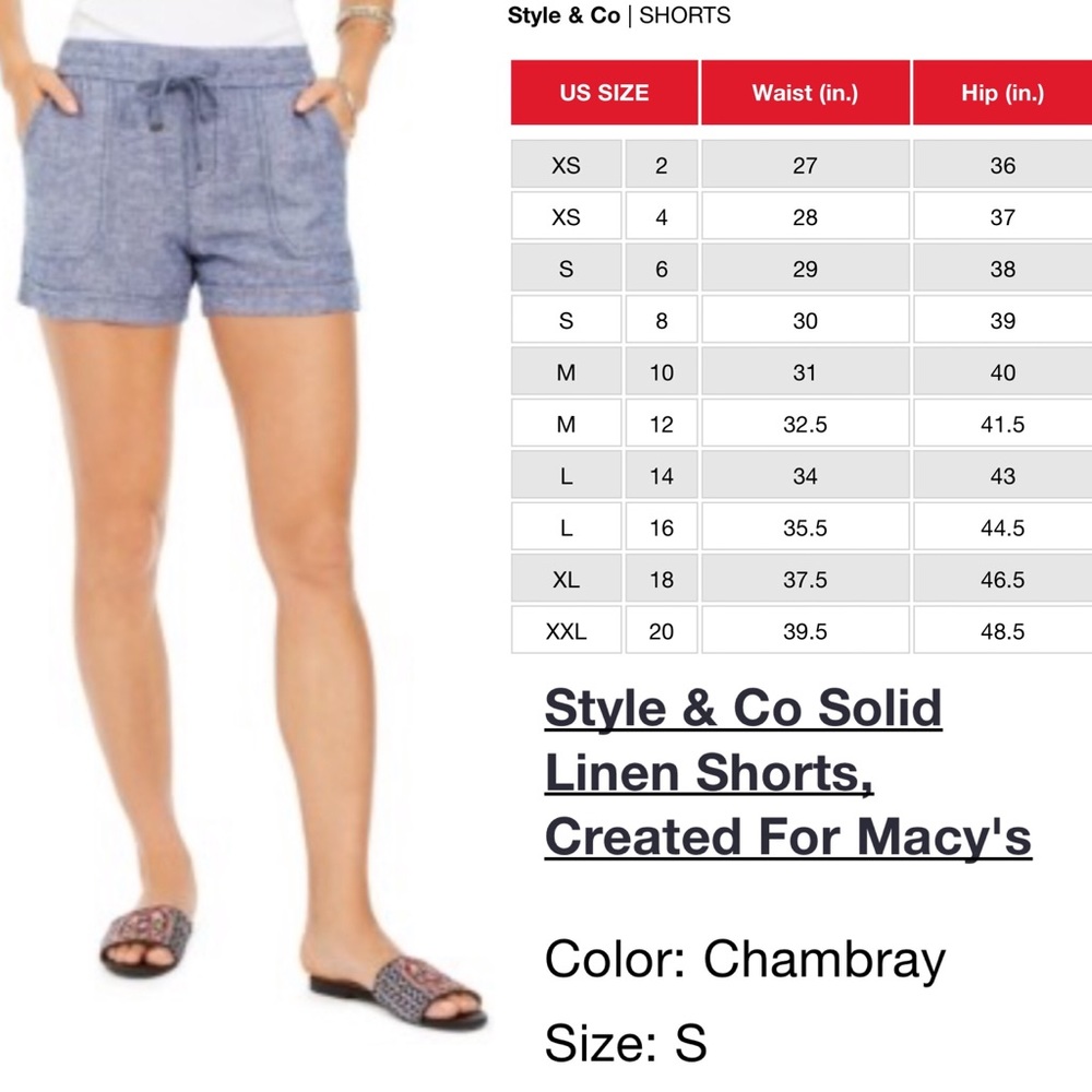 SOLD‼️Style & Co Linen Shorts - Picture 3 of 16